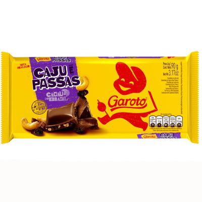 Chocolate Garoto Caju e Passas 90g