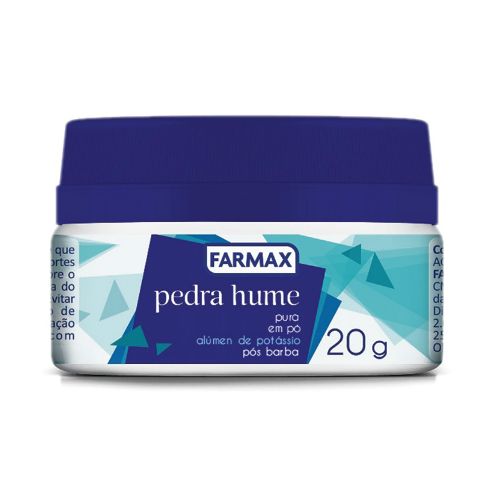 Pedra Hume Pura em Pó Farmax 20g