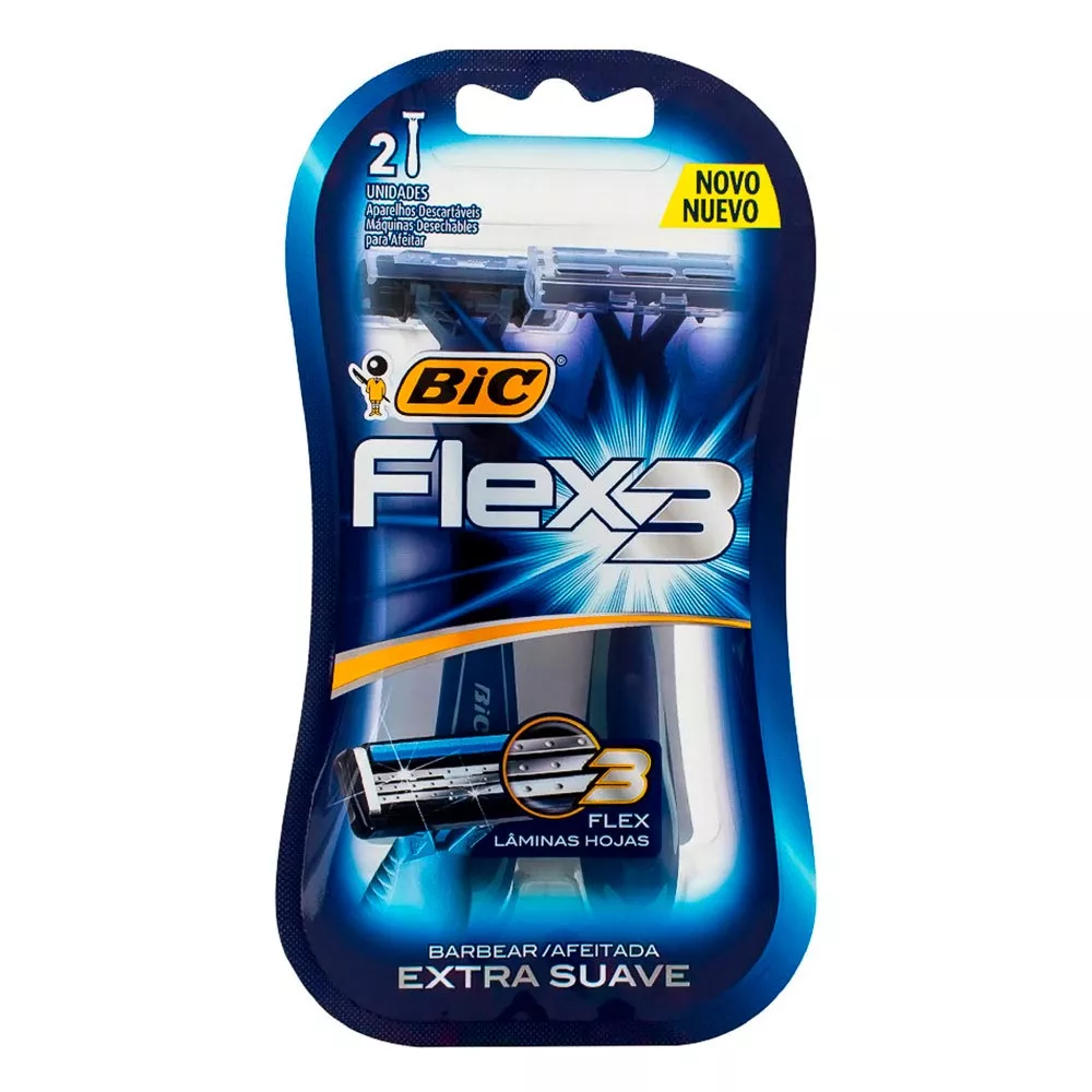 Aparelho de Barbear Bic Flex 3 Extra Suave com 2 Unidades