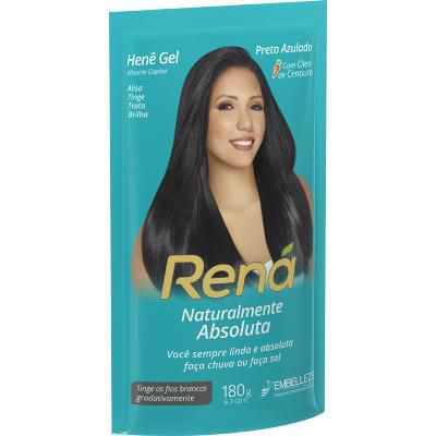 Henê Rená Gel Preto Azulado 180g