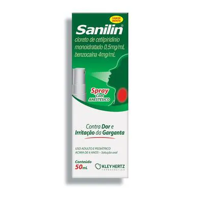 Sanilin 0,5mg/ml + 4mg/ml Solução Spray 50ml