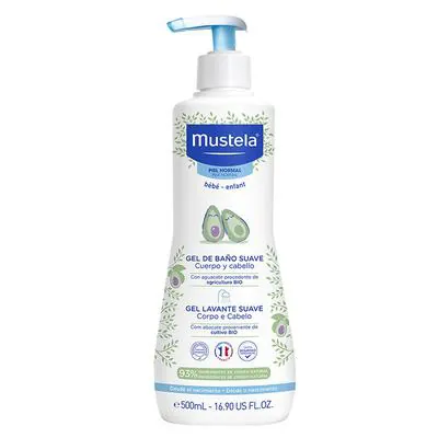 Gel de Banho Infantil Mustela Lavante Corpo e Cabelo 500ml