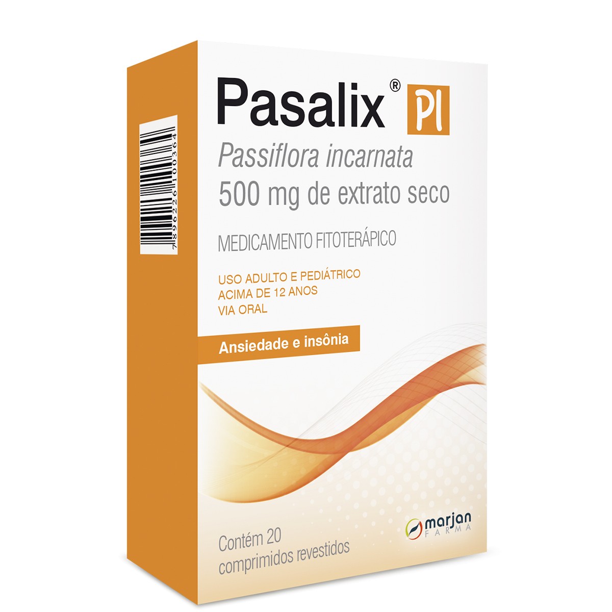 Pasalix Pi 500mg Com 20 Comprimidos