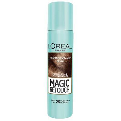 Retoque Instantâneo da Raiz Spray Loreal Magic Retouch Castanho Claro 75ml