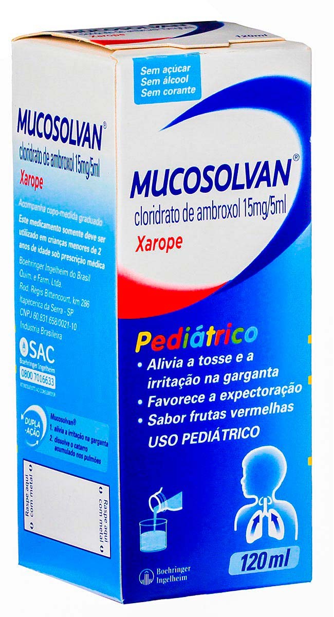 Mucosolvan 15mg/5ml Xarope Com 120ml Pediátrico