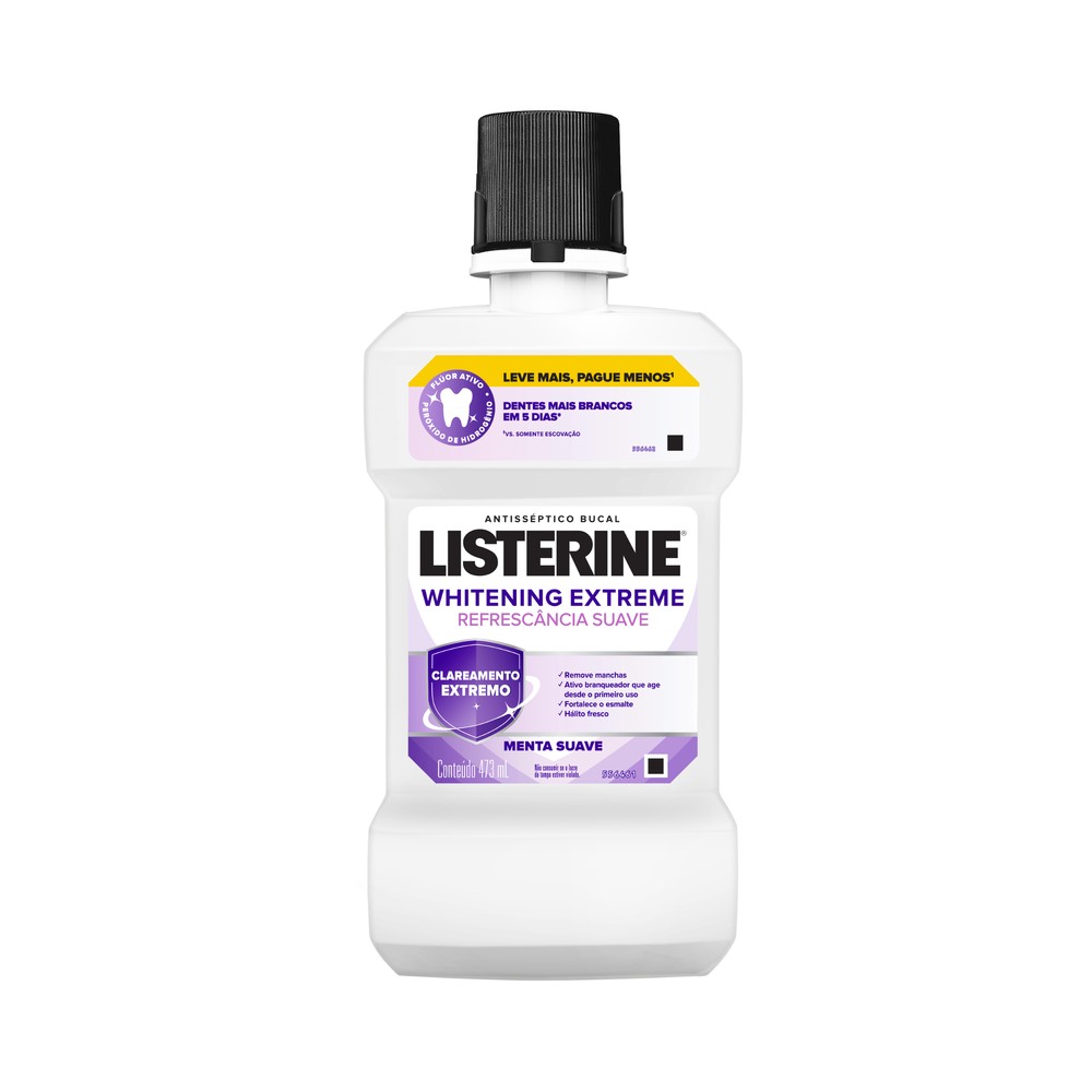 Enxaguante Bucal Antisséptico Listerine Whitening Extreme 236ml