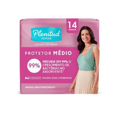 Protetor Médio Plenitud Femme 14 Unidades