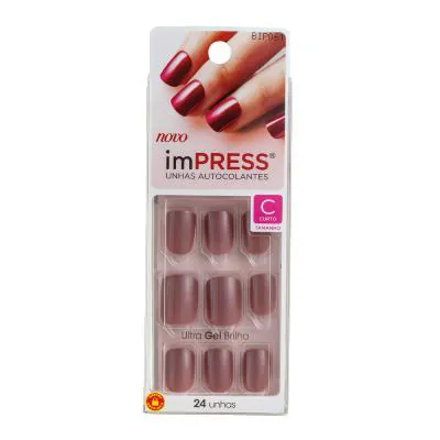 Unhas Kiss NY Impress Curta Summer Nude