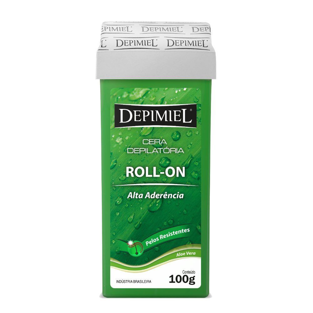 Cera Depilatória Roll-on Depimiel Alta Aderência Aloe Vera 100g