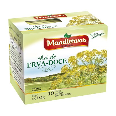Chá Mandiervas Erva Doce 10 Sachês