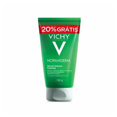 Gel Limpeza Facial Vichy Normaderm Pele Mista a Oleosa 20% Grátis 150g