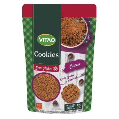 Biscoito Cookies Vitao Sem Glúten Cacau 80g