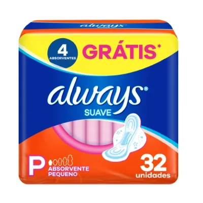 Absorvente Always Super Proteção Suave com Abas 32 Unidades