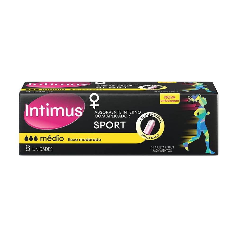 Absorvente Interno Intimus Sport Ultrafino Médio 8 Unidades