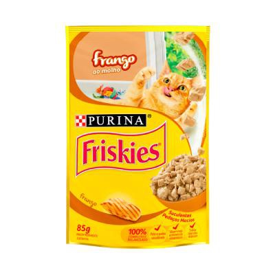 Ração Sachê para Gatos Purina Friskies Frango ao Molho 85g