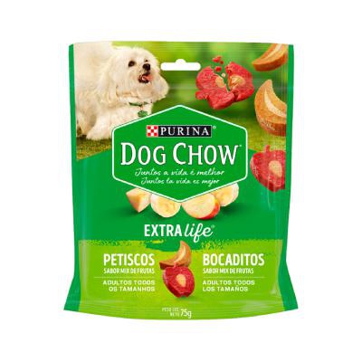Petisco Dog Chow Extra Life para Cães Adultos Sabor Mix de Frutas 75g