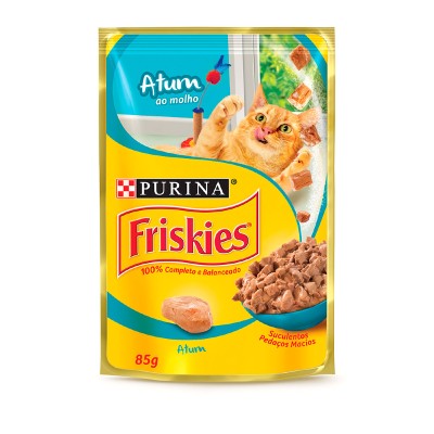 Ração Sachê para Gatos Purina Friskies Atum ao Molho 85g