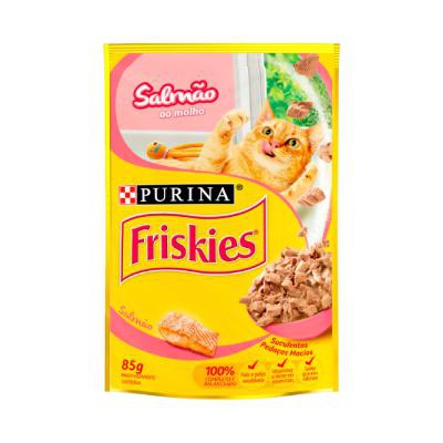 Ração Sachê para Gatos Purina Friskies Salmão ao Molho 85g