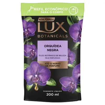 Sabonete Liquido Lux Botanicals Orquidea Negra Refil 200ml