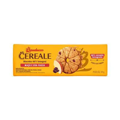 Biscoito Bauducco Cereale & Frutas Maçã e Uva Passa 141g