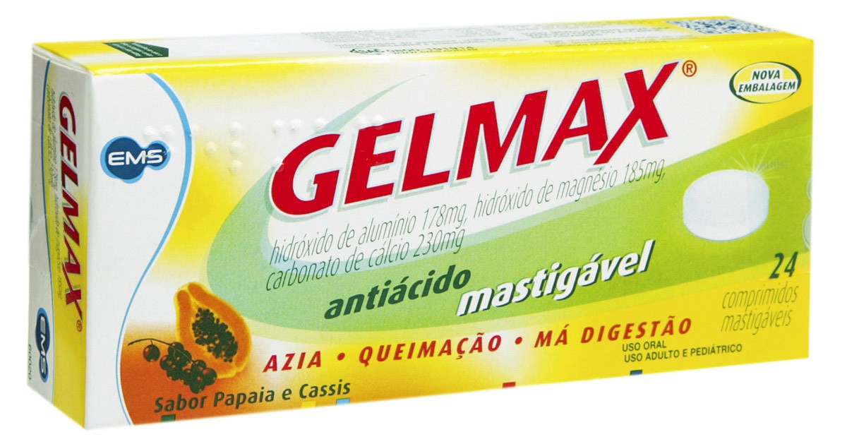 Gelmax 24 Comprimidos Sabor Papaia-Cassis