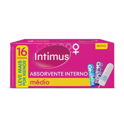 Absorvente Interno Intimus Médio 16 Unidades