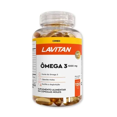 Ômega 3 1000Mg Lavitan Com 120 Cápsulas Em Gel