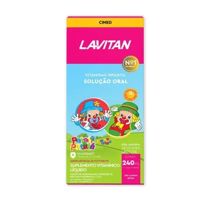 Vitamina Infantil Lavitan Solução Oral Tutti-Frutti Patati Patatá 240mL