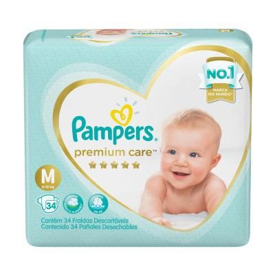 Fralda Pampers Premium Care Mega M Com 34un