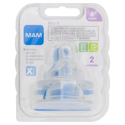 Bico de Mamadeira MAM X Fluxo Super Rápido com 2 unidades