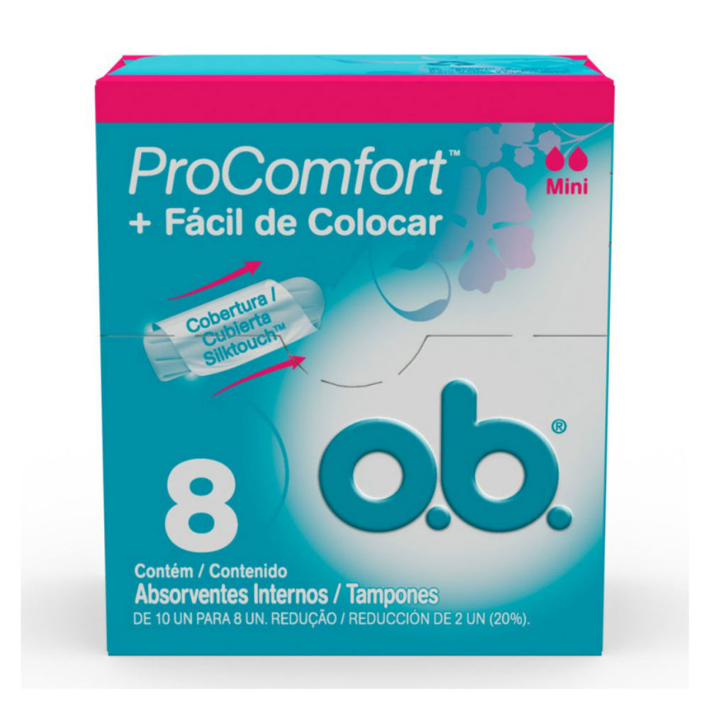 Absorvente Interno O.B. ProComfort Mini Com 8un