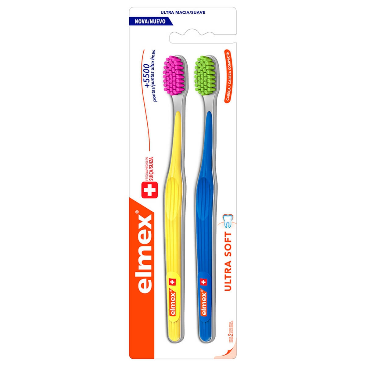 Kit Escova Dental Elmex Ultra Soft com 2un