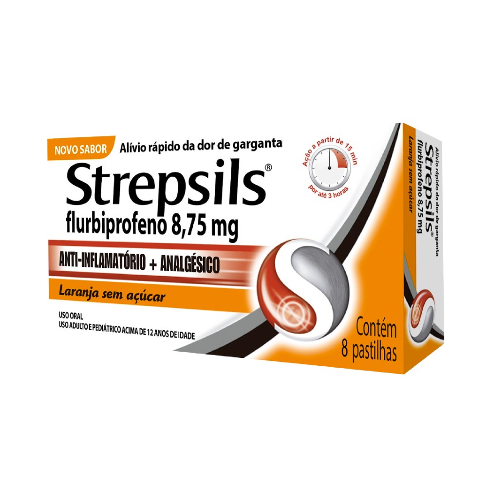 Pastilhas Strepsils 8,75mg Laranja com 8