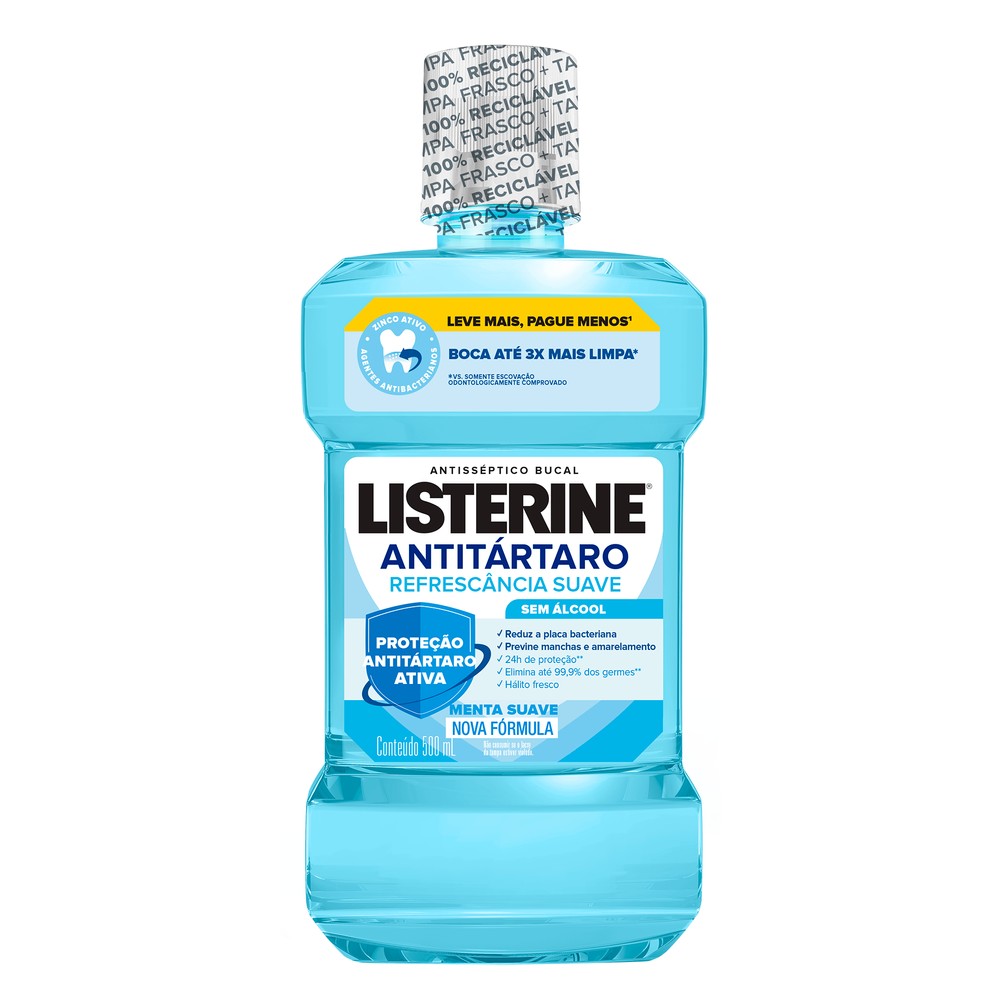 Enxaguante Bucal Antisséptico Listerine Tartar Control Zero 500ml