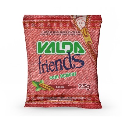 Pastilhas Valda Friends Canela Sachê 25g