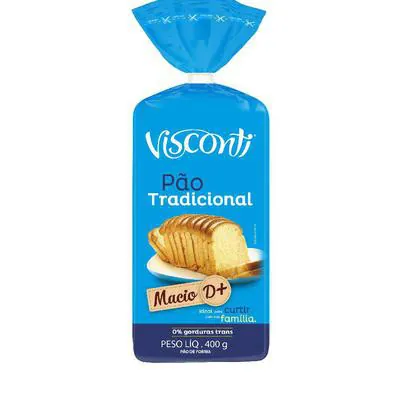 Pão de Forma Fatiado Tradicional Visconti 400g