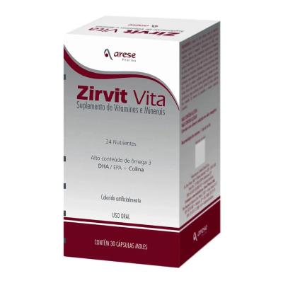 Suplemento Vitamínico Mineral Zirvit Vita 30 Cápsulas