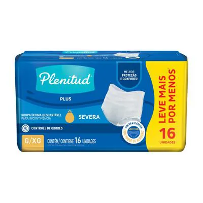 Roupa Íntima Plenitud Protect Plus G/XG 16 Unidades