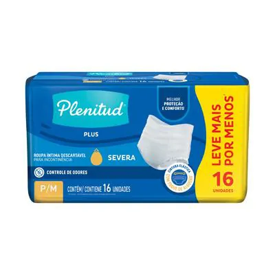 Roupa Íntima Plenitud Protect Plus P/M 16 Unidades