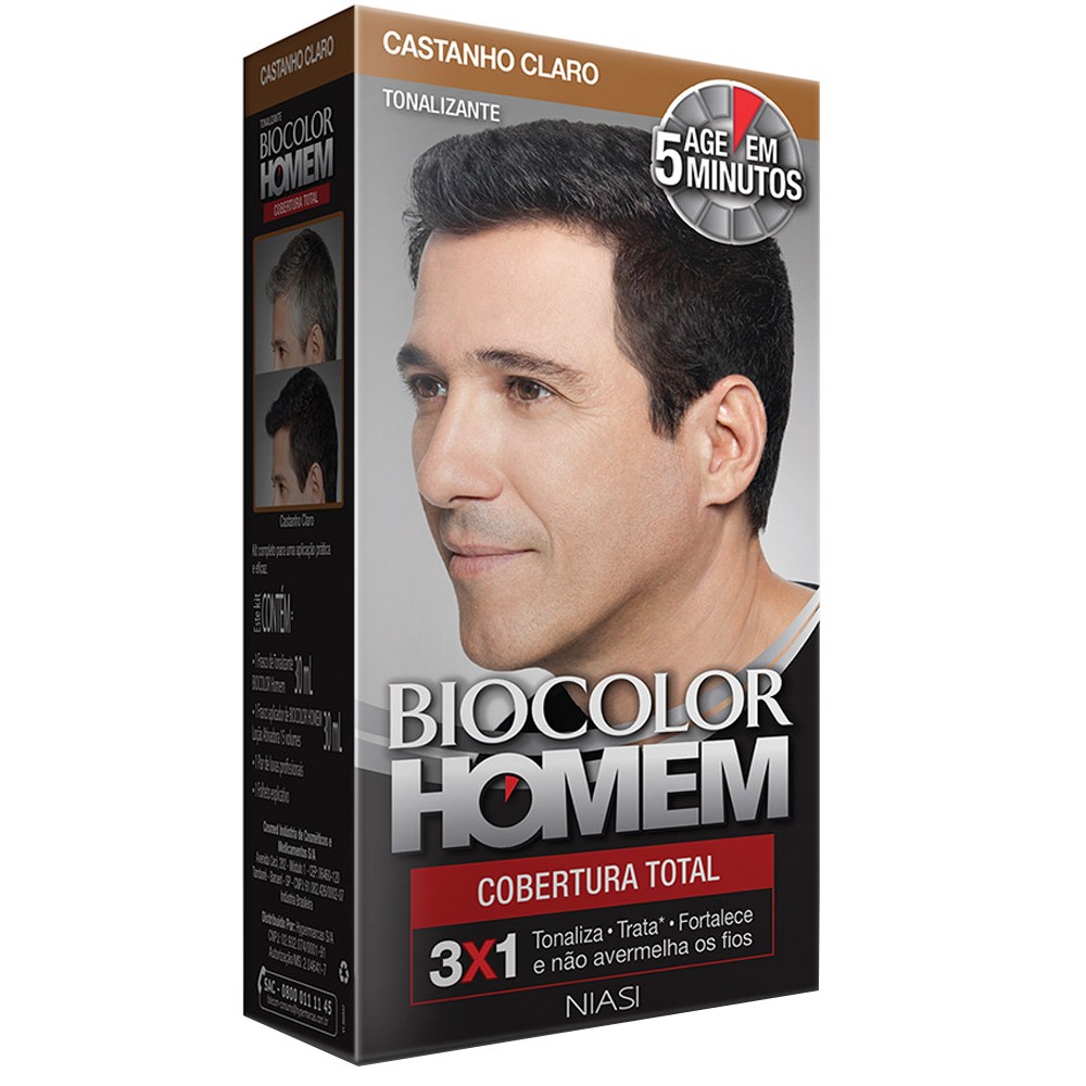 Tonalizante Biocolor Homem Castanho Claro
