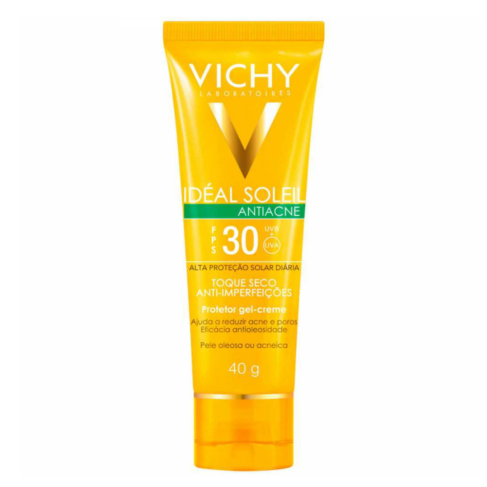 Protetor Solar Facial Vichy Idéal Soleil Antiacne FPS30 40g