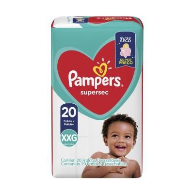 Fralda Pampers Supersec Pacotão XXG 20 Unidades