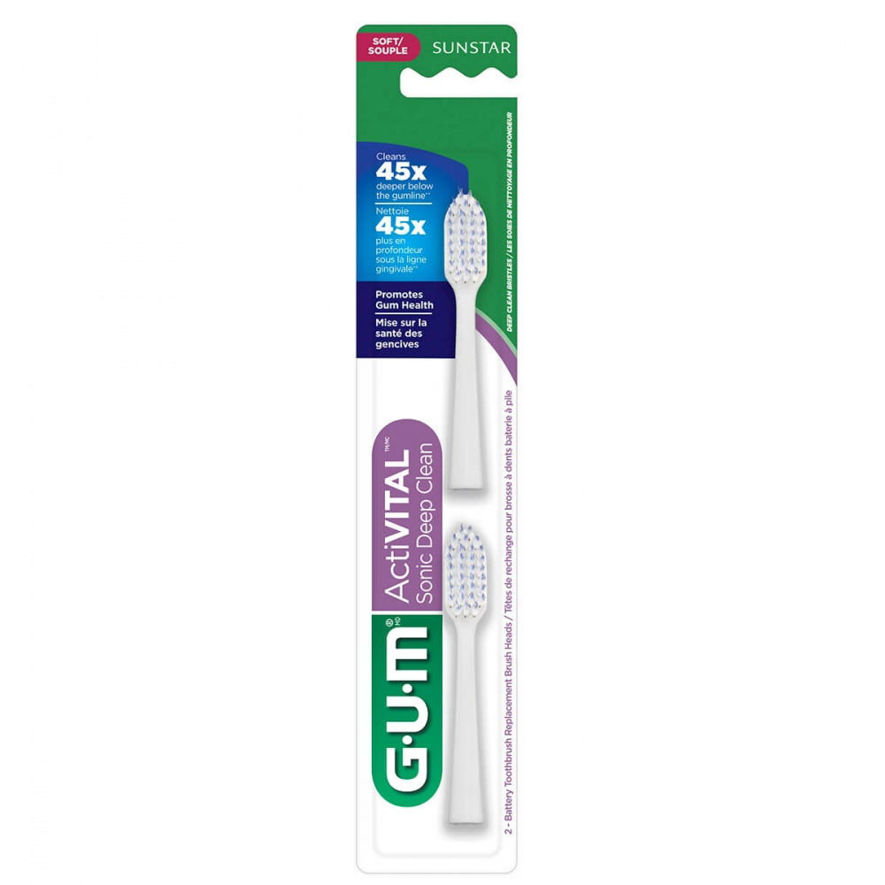 Refil para Escova Dental Elétrica Gum Activital Sonic Deep Clean