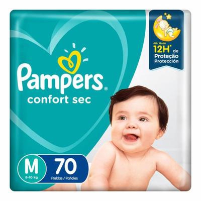 Fralda Pampers Confort Sec Super M 70 Unidades
