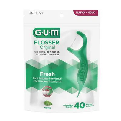 Fio Dental com Cabo G.U.M Flossers Original 40 Unidades