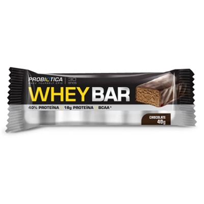 Barra de Proteina Probiótica Whey Bar Low Carb Chocolate 40g