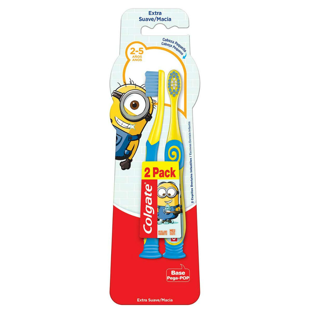 Escova Dental Infantil Colgate Smiles Minions II com 2un