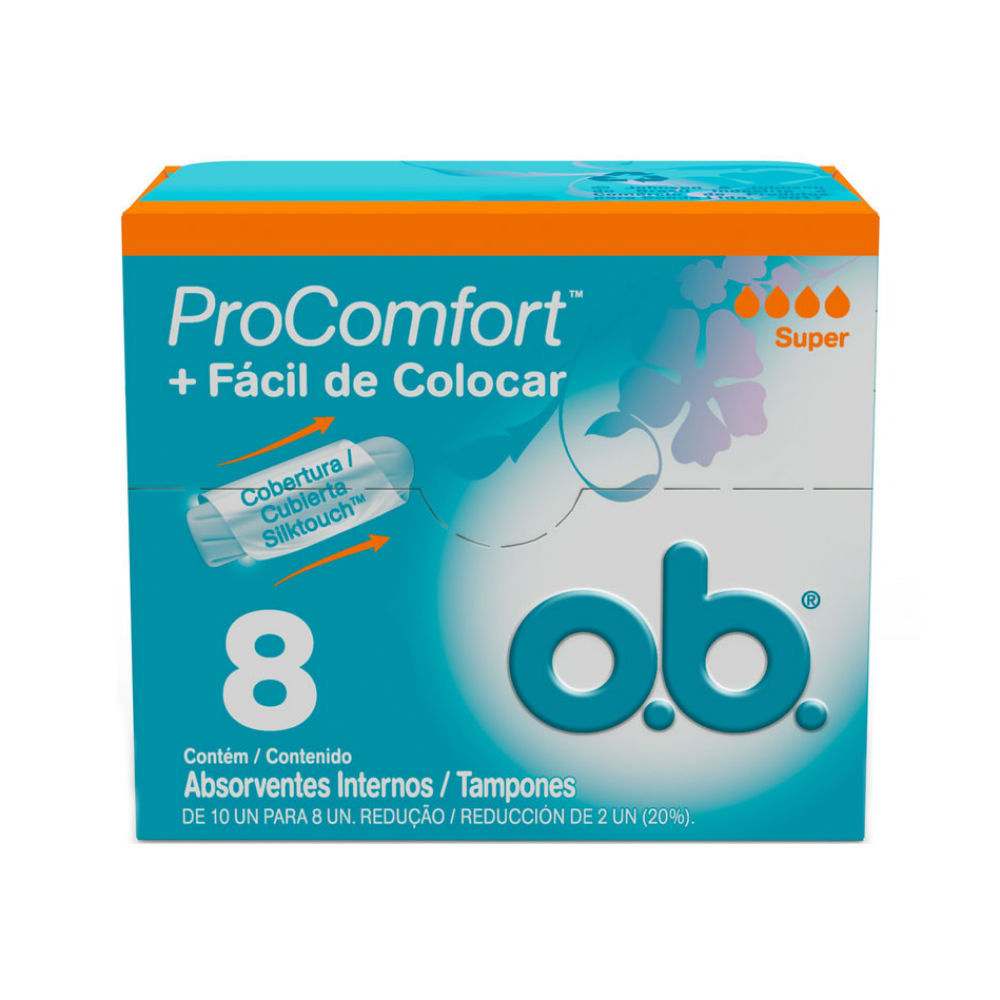 Absorvente Interno O.B. Procomfort Super Com 8un