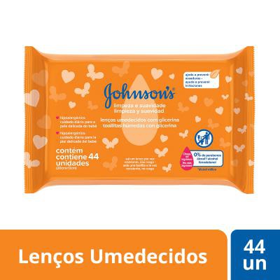 Lenço Umedecido Johnson's Baby Limpeza e Suavidade 44 Unidades