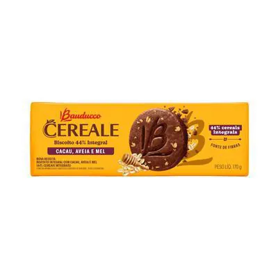 Biscoito Bauducco Cereale Cacau Aveia e Mel 170g